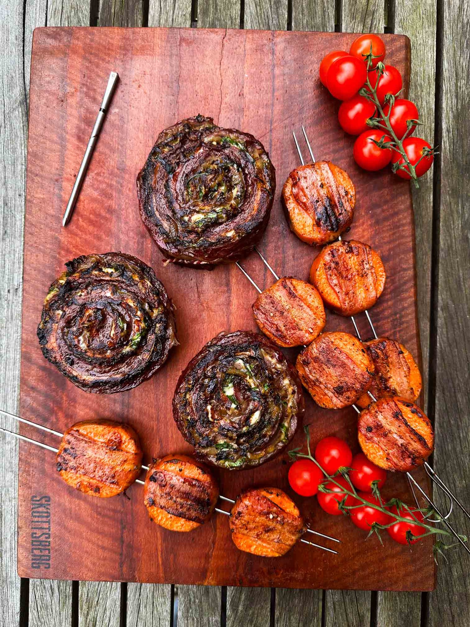 Wagyu Skirt Steak pinwheels